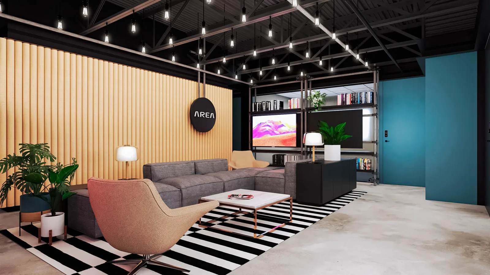 Recepción y sala de espera del centro de negocios